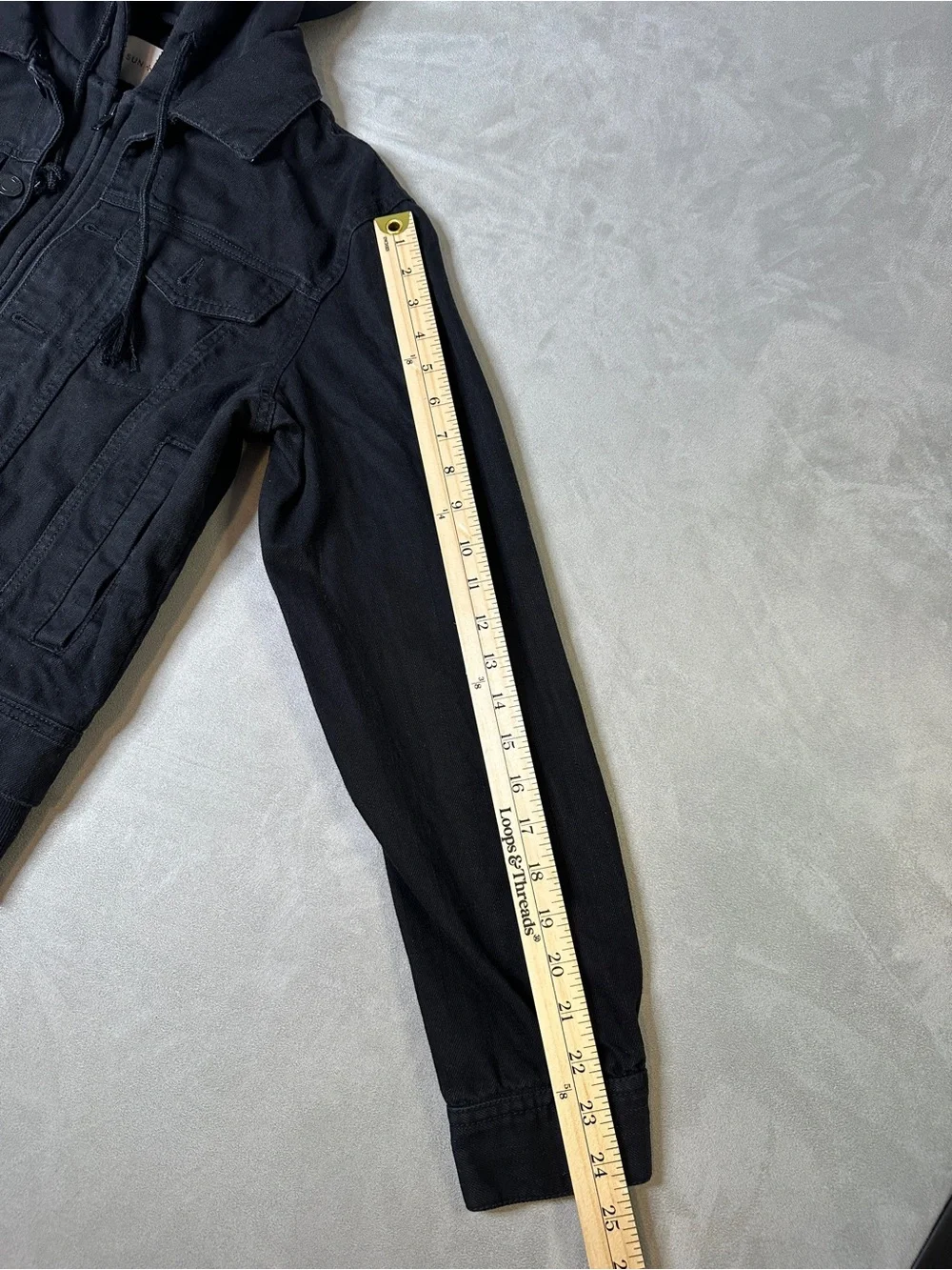Sun + Stone Black Zip Hoodie